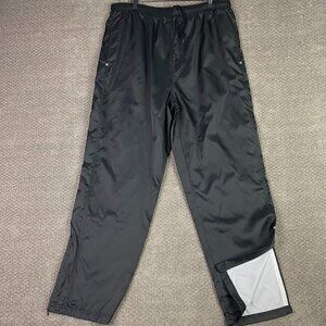 Adidas Y2K 2006 Nylon Pants Men's 2XL Black Ankle Zip Drawstrings Track Running